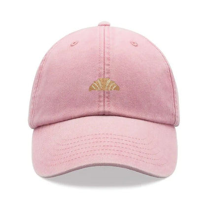 Croissant Printing Retro Washed Leisure Baseball Cap