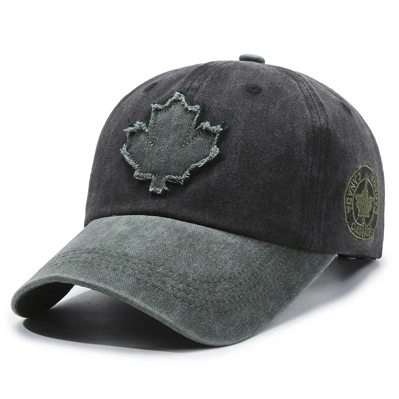 Maple Leaf Retro Washed Baseball Cap