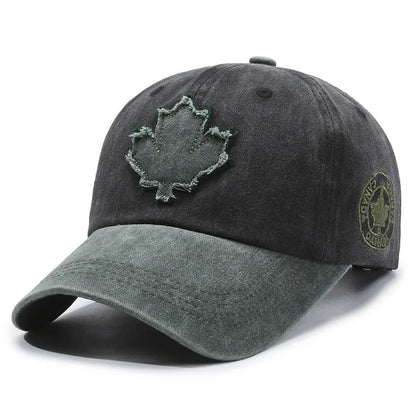 Maple Leaf Retro Washed Baseball Cap
