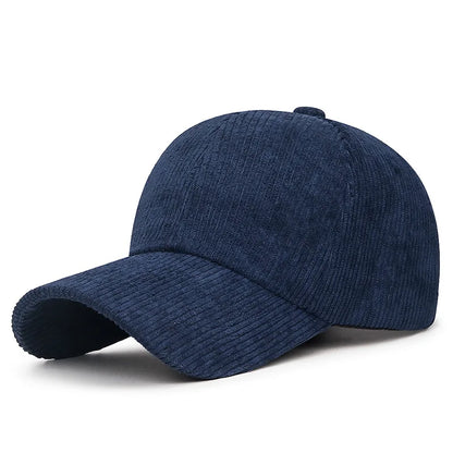 Striped Corduroy Adjustable Snapback Baseball Cap