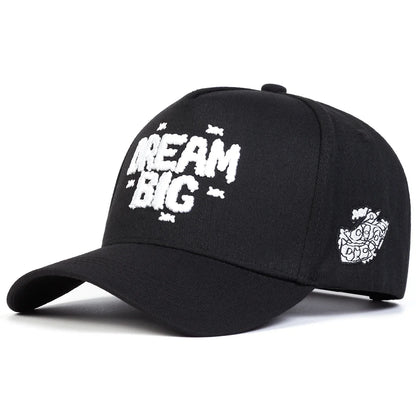 Unisex DREAM BIG Letter Embroidery Baseball Caps