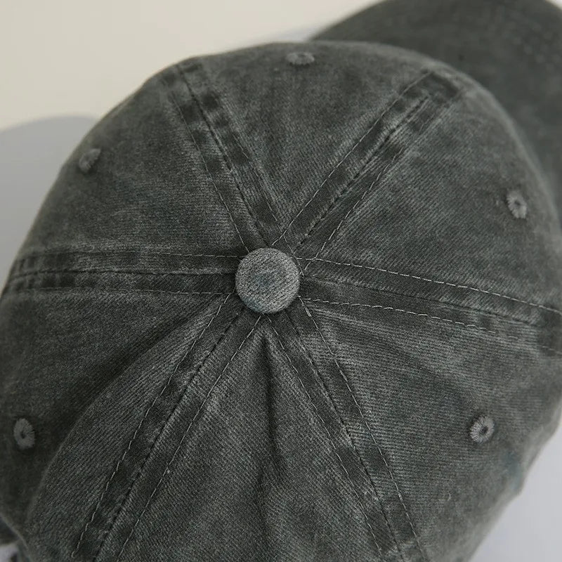 Washed Cotton Denim 3D Print Baseball Cap