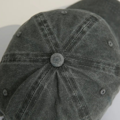 Washed Cotton Denim 3D Print Baseball Cap