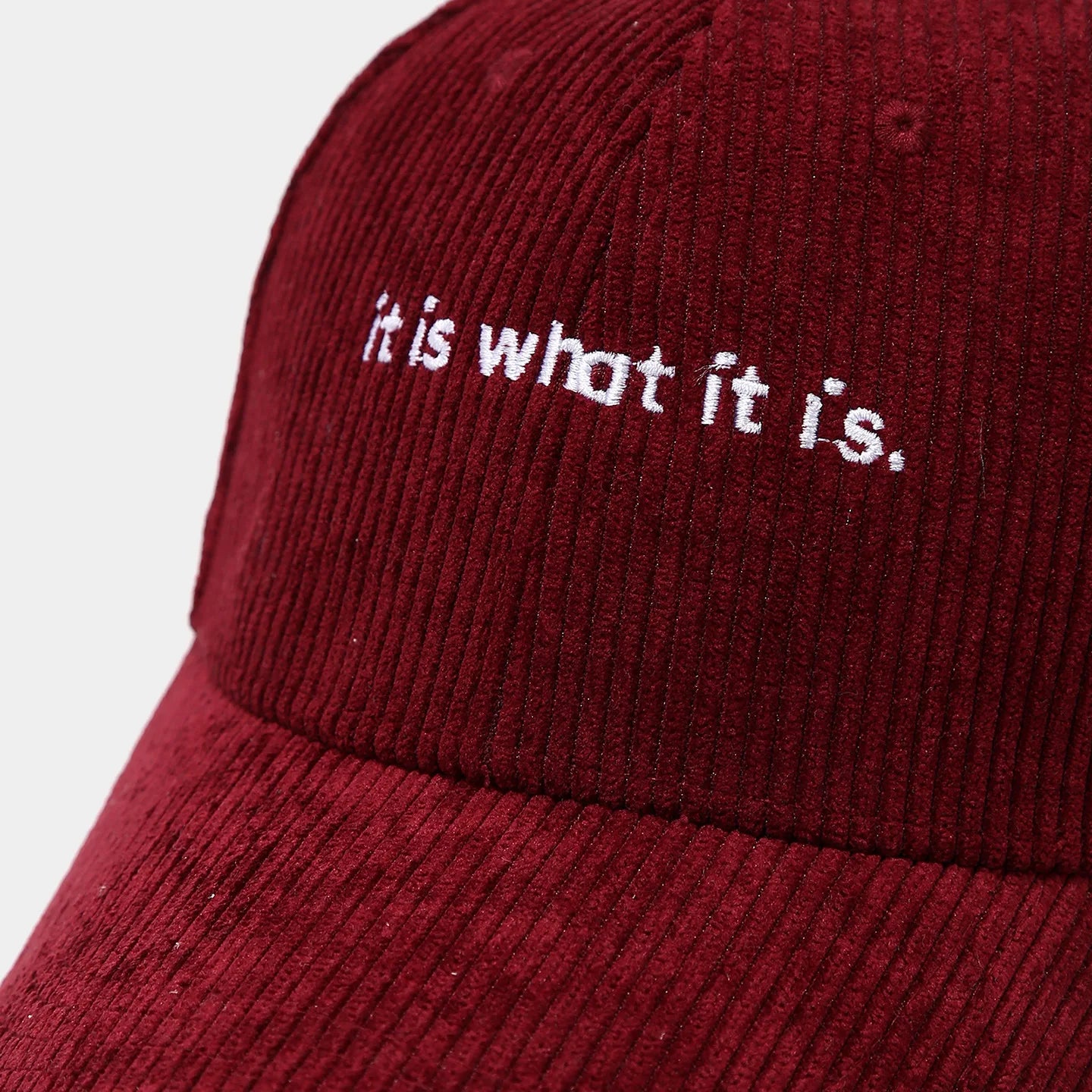 Winter Corduroy Embroidered Letter Baseball Cap