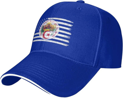 Algeria Emblem Distressed Flag Baseball Cap