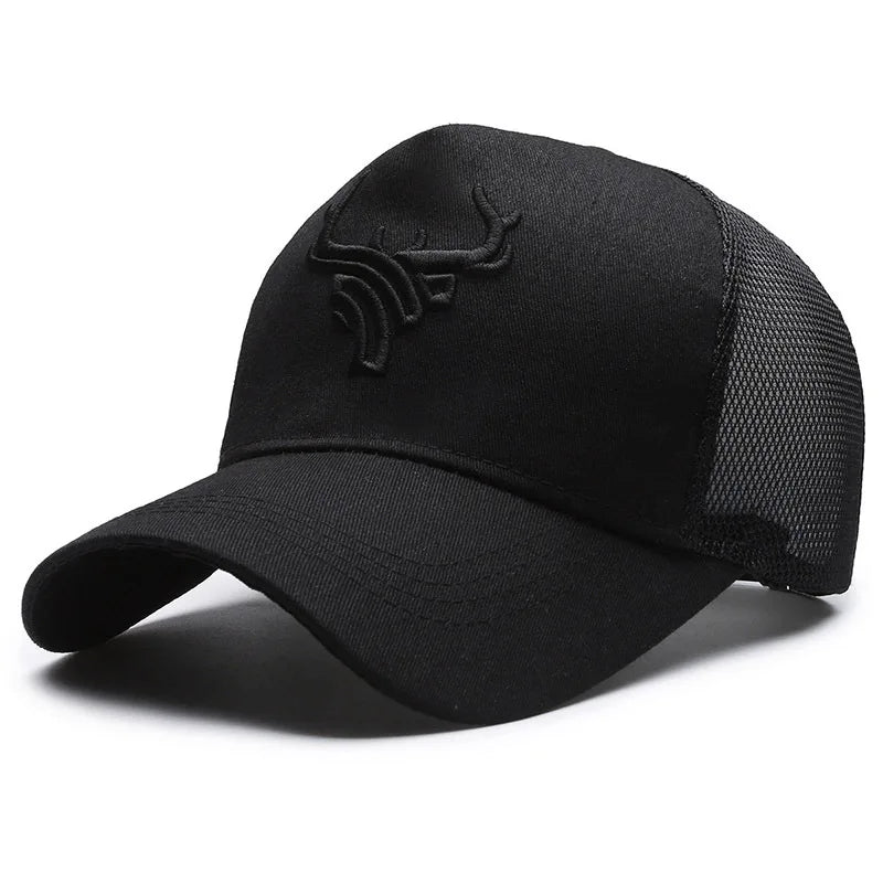 Unisex Animal Antlers Embroidery Baseball Net Caps
