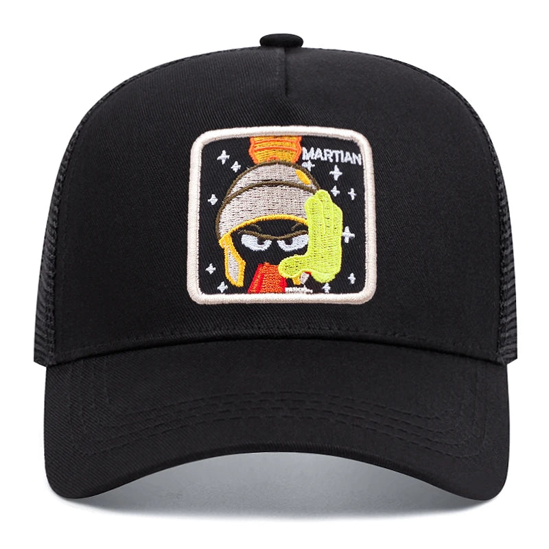 Cartoon Series Embroidered Mesh Baseball Hat