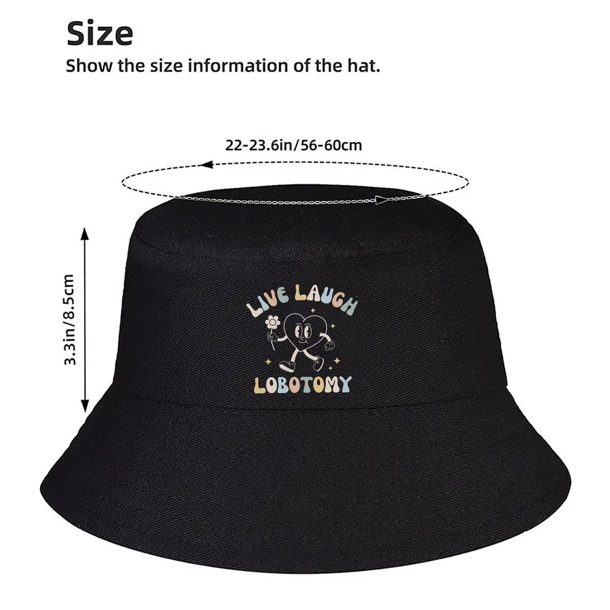 Cute Dark Humor Lobotomy Meme Text Bucket Hat