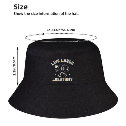 Cute Dark Humor Lobotomy Meme Text Bucket Hat