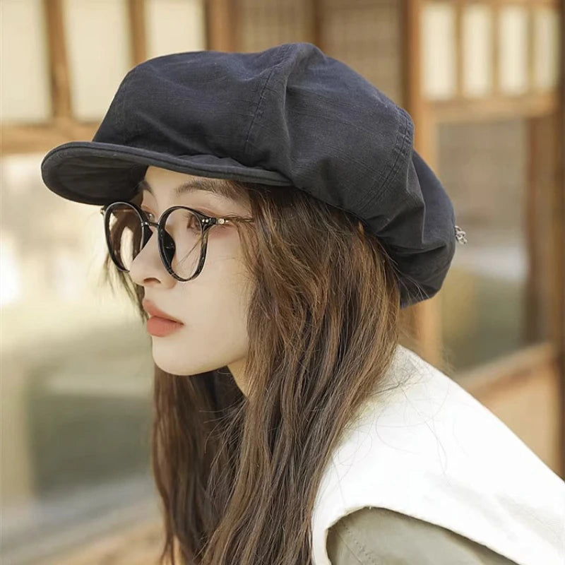 Retro Short Brim Painter Bucket Hat