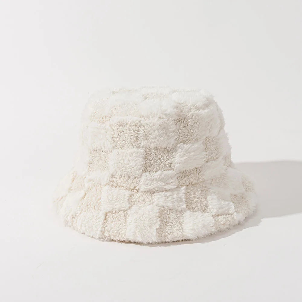 Leopard Fur Plush Bucket Hat