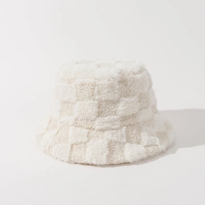 Leopard Fur Plush Bucket Hat