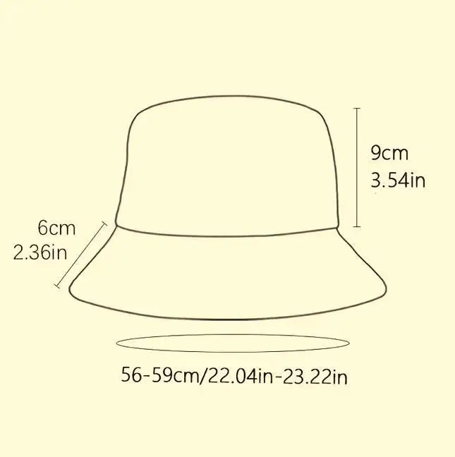 Embroidered Watermelon Pattern Foldable Bucket Hat