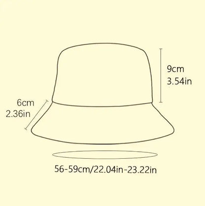 Embroidered Watermelon Pattern Foldable Bucket Hat