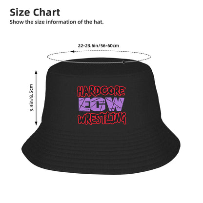 ECW Hardcore Wrestling Funny Beach Travel Bucket Hat