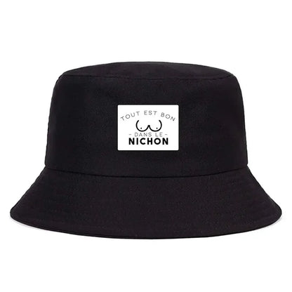 Tout Est Bon Reversible Print Bucket Hat