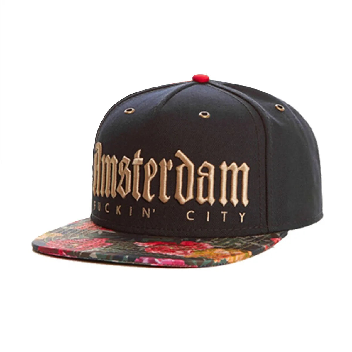 Vintage Letter Pattern Flat Brim Snapback Cap