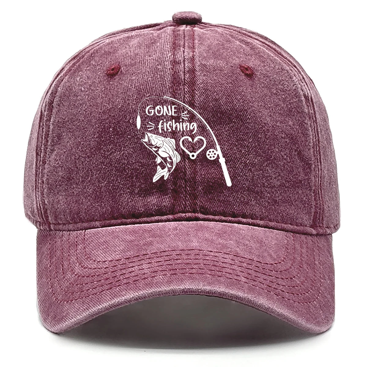 Fishing Skulls Washed Cotton Snapback Caps