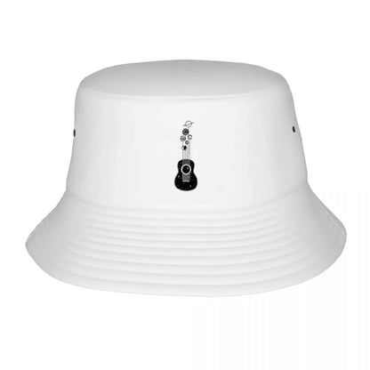 Cosmic Guitar Planets Line Art Winter Bucket Hat