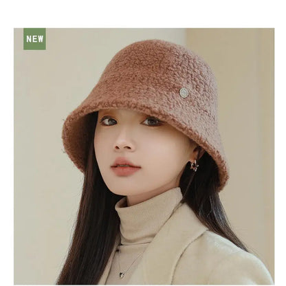 Wide Brim Wool Bucket Hat