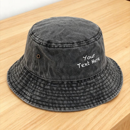 Cotton Washed Vintage Fishing Bucket Hat