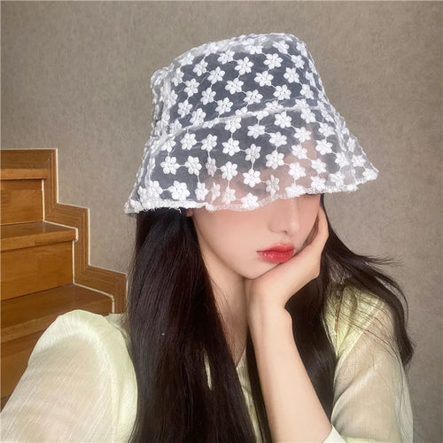 Lace Fashion Summer Breathable Shade Bucket Hat
