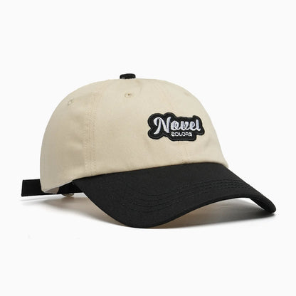 Fresh Color Matching Embroidered Curved Brim Baseball Cap