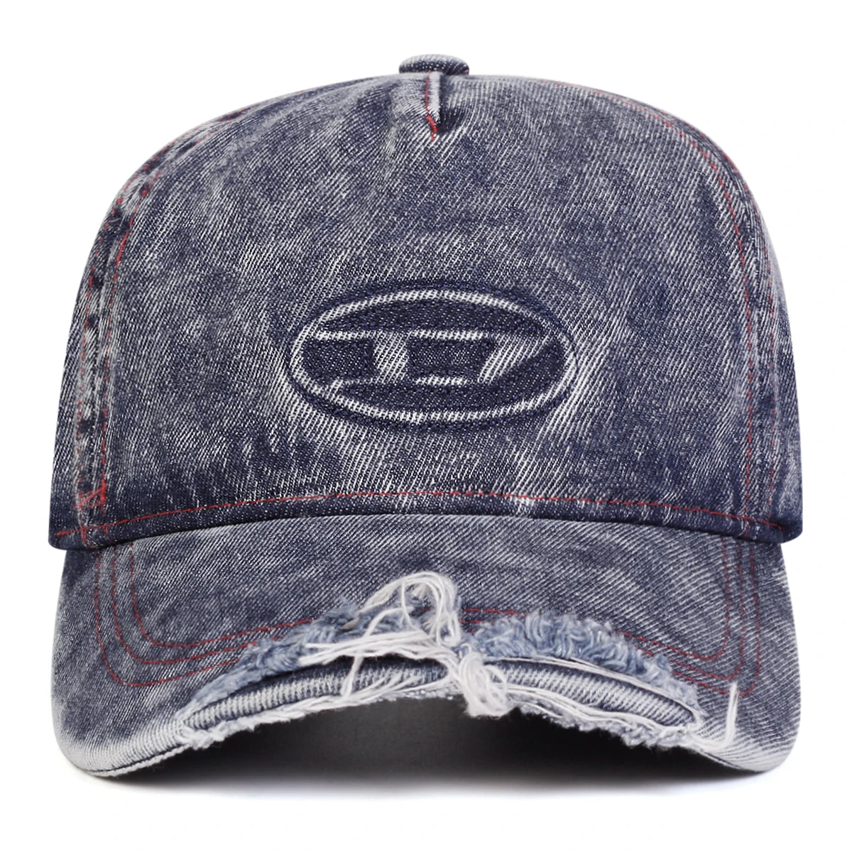Unisex Stamped D Letter Denim Hole Baseball Caps