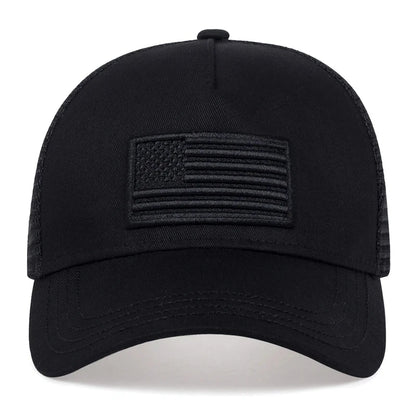 Flag Mesh Baseball Cap Summer Breathable Hat