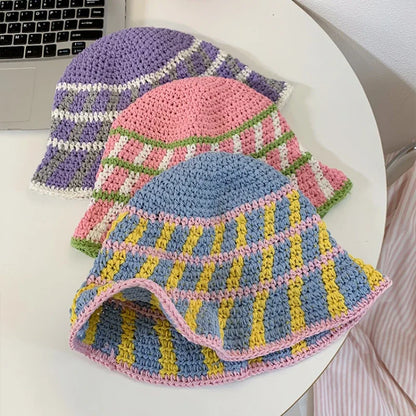 Japanese Handmade Knitted Sunscreen Travel Bucket Hat