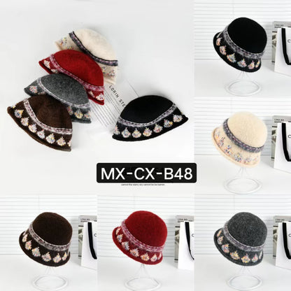 Jacquard Knitted Bucket Hat