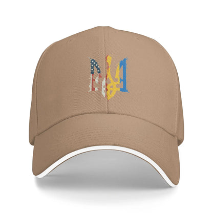 Ukraine Tryzub Flag Retro Hip Hop Baseball Cap
