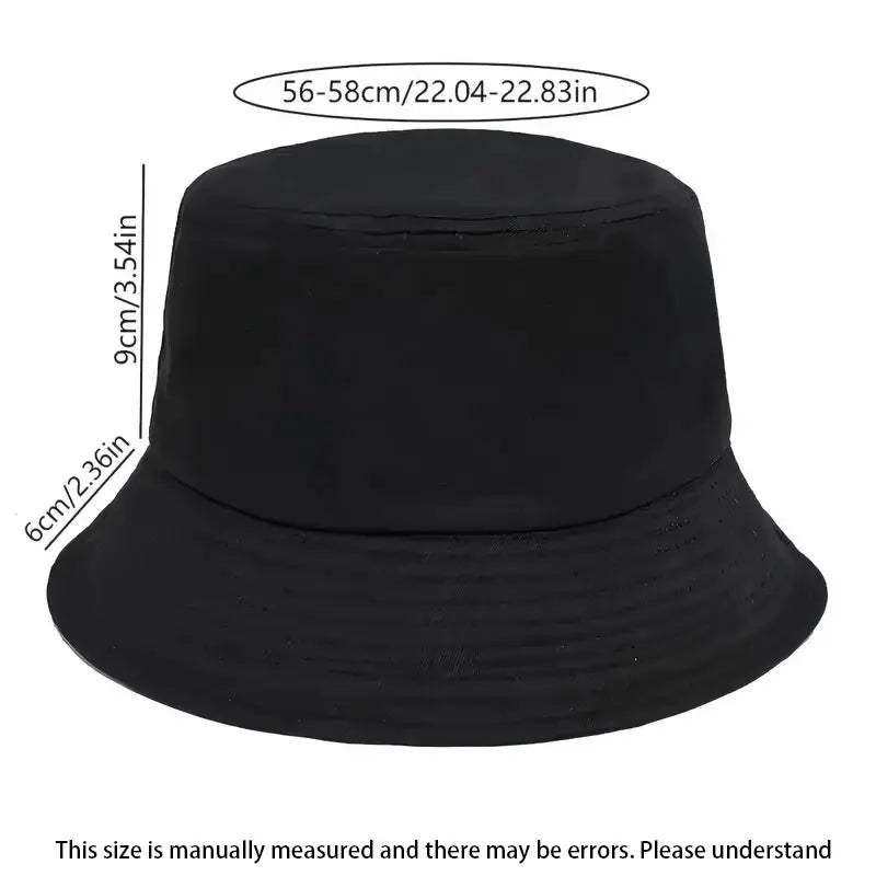 Dancing Figure Wide Brim Breathable Summer Bucket Hat