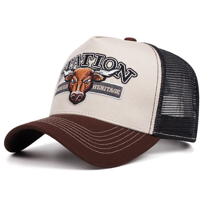 Unisex Sun Hat Hip Hop Mesh Trucker Hat