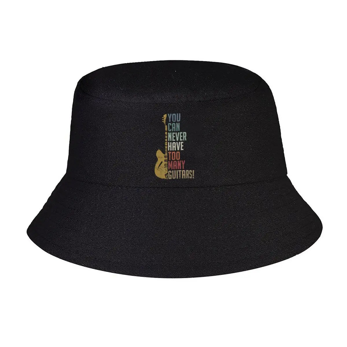 Never Too Many Guitars Vintage Music Bucket Hat