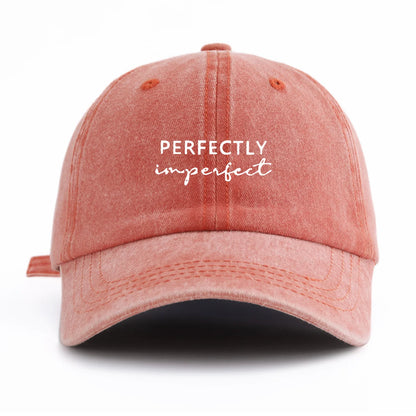 PERIMPFCT Print Minimalist Retro Washed Baseball Cap