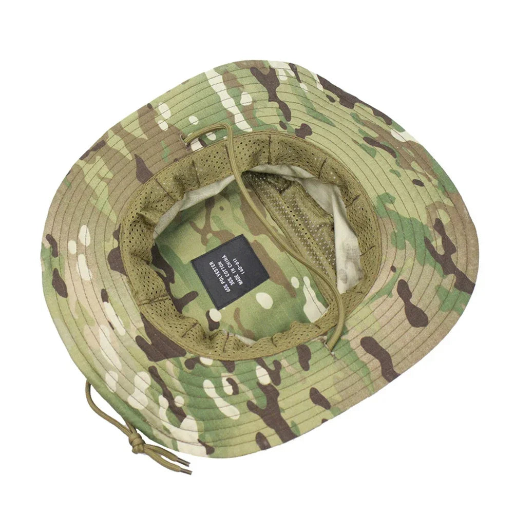 Tactical Camouflage Wide Brim Boonie Bucket Hat