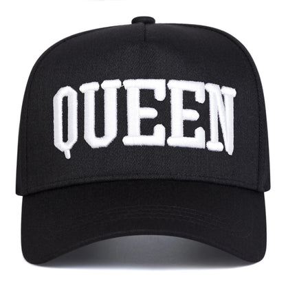 Unisex QUEEN KING Letter Embroidery Baseball Caps