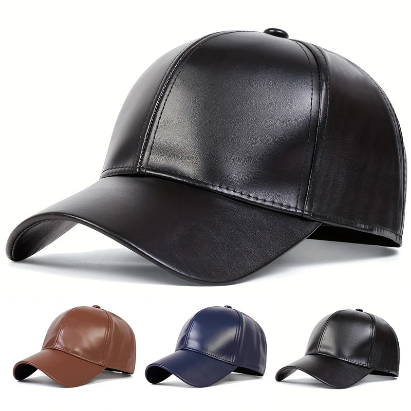 PU Leather Baseball Cap