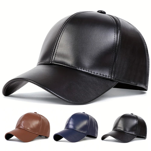 PU Leather Baseball Cap