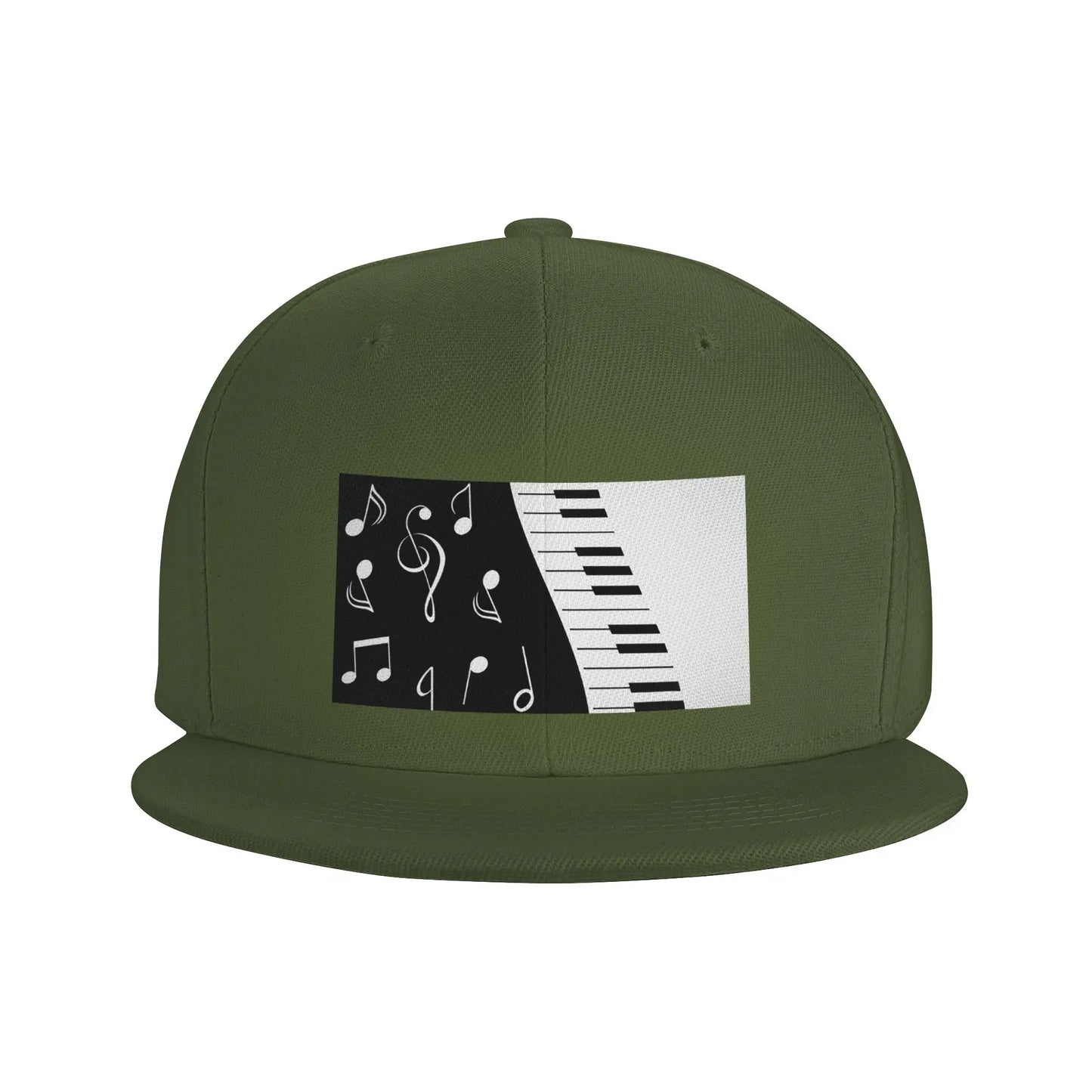 Abstract Piano Keys Musical Notes Snapback Cap