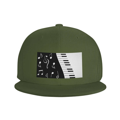 Abstract Piano Keys Musical Notes Snapback Cap