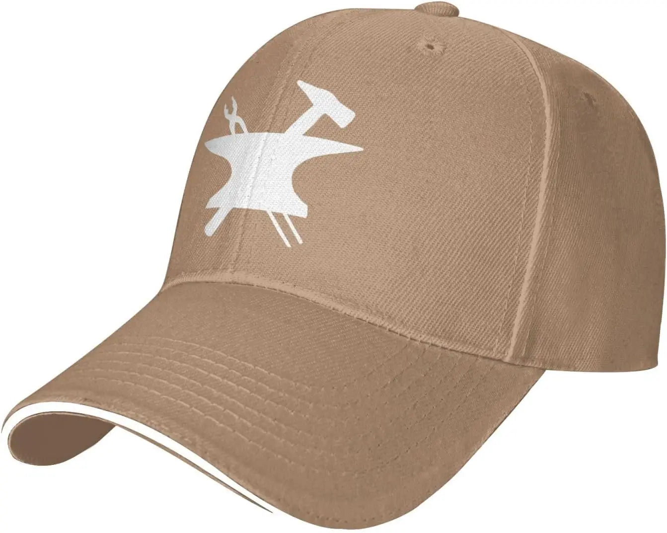 Blacksmith Anvil Hammer Logo Baseball Cap