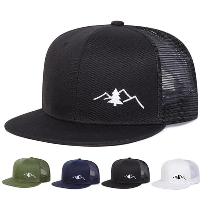 Fashion Hip Hop Unisex Mountain Embroidery Hip-hop Net