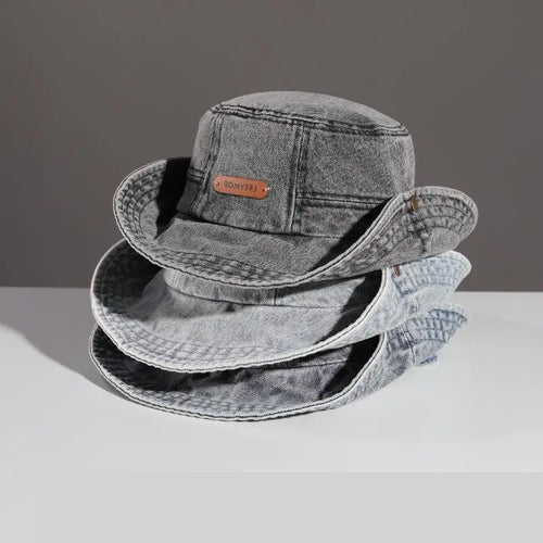 Vintage Washed Denim Bucket Hat