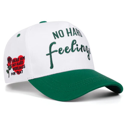 No Hard Rose Letter Embroidery Baseball Cap