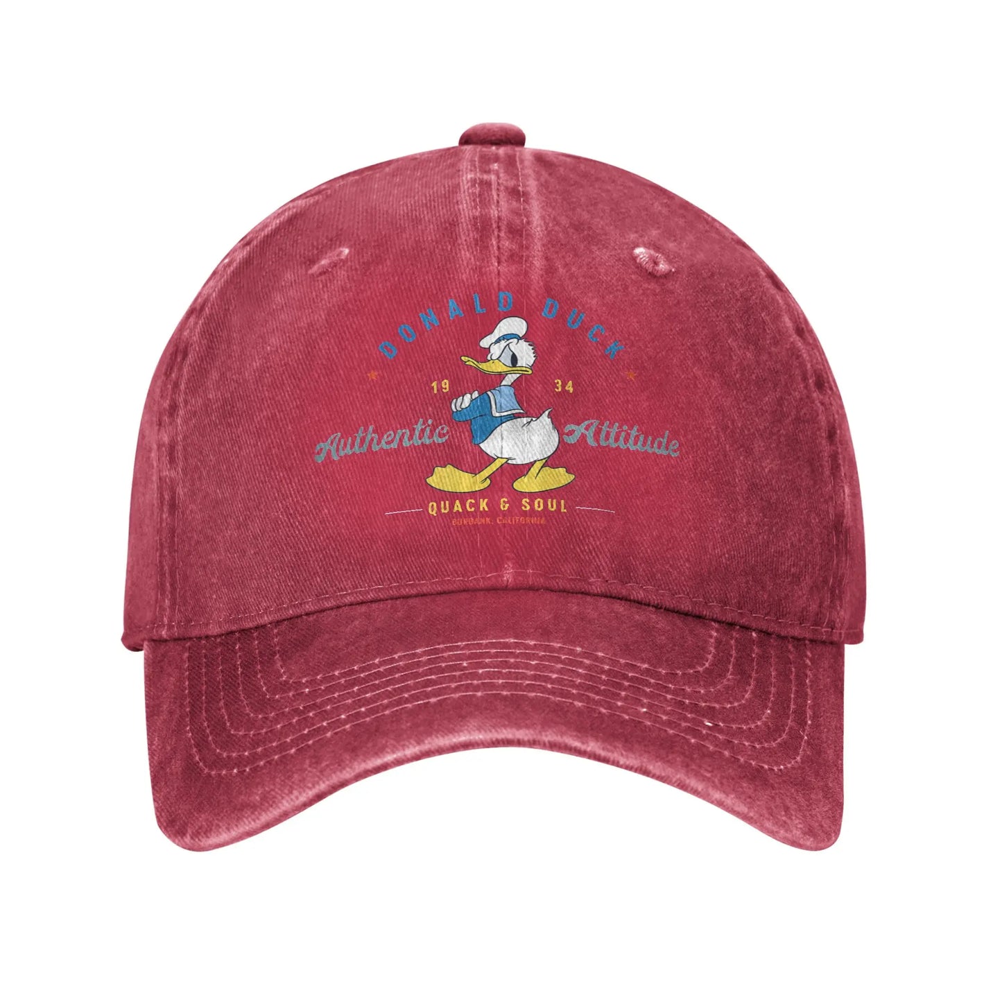 Donald Duck Authentic Print Snapback Baseball Cap