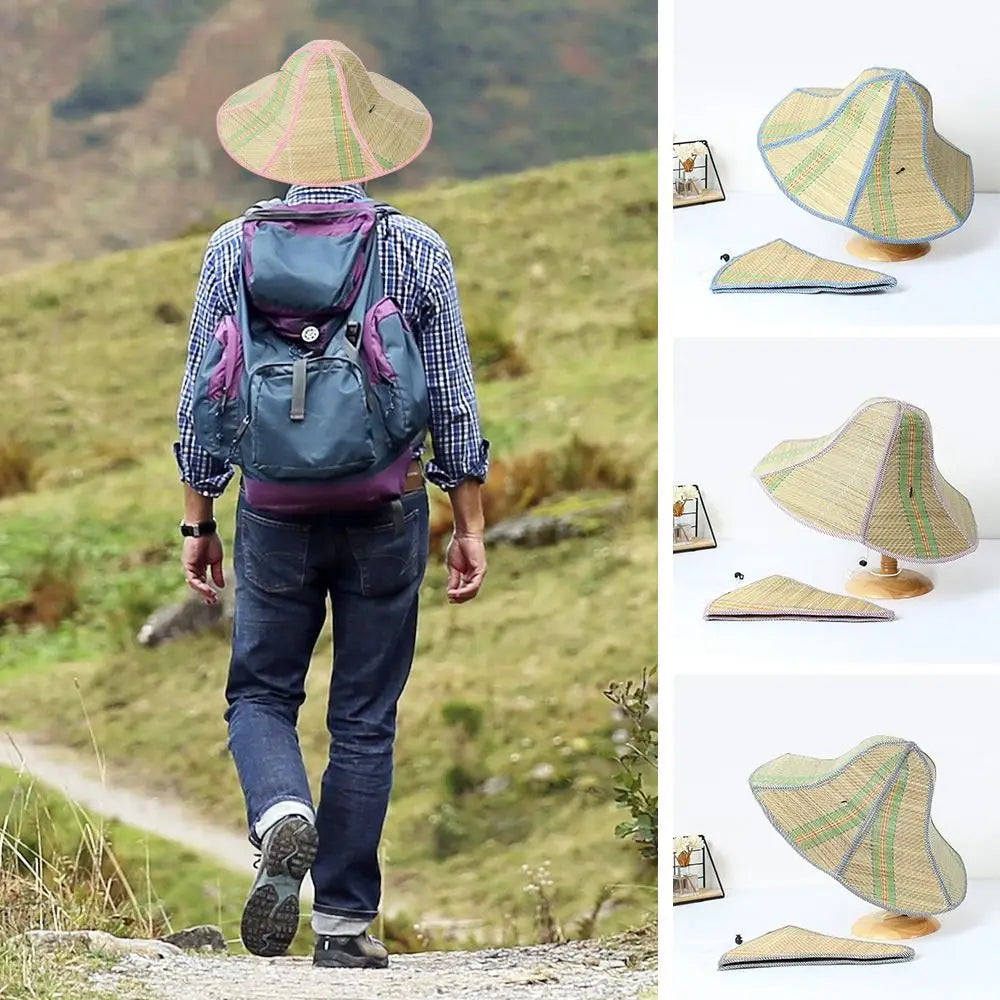 Foldable Rattan Fisherman Bucket Hat