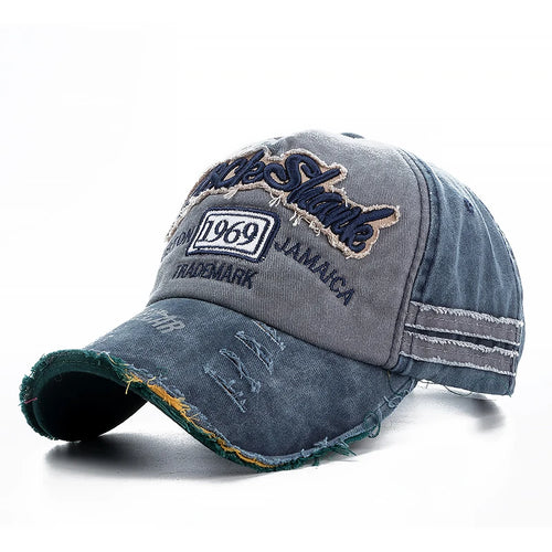 Washed Cowboy Letter Cotton Baseball Cap