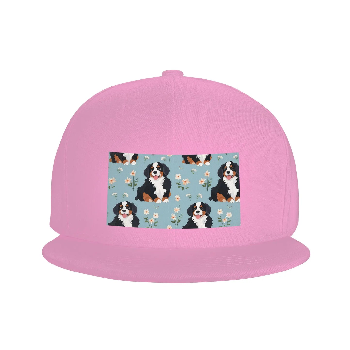 Cute Bernese Mountain Dog Cartoon Pattern Snapback Cap